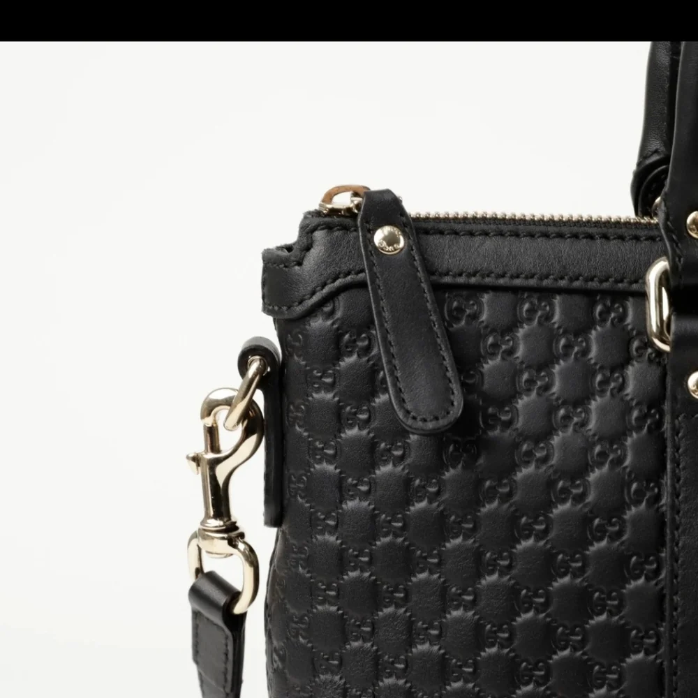 Dbl Authenticated Gucci Micro Shima Tote Shoulder Bag 449656 149857297 - Picture 4 of 13